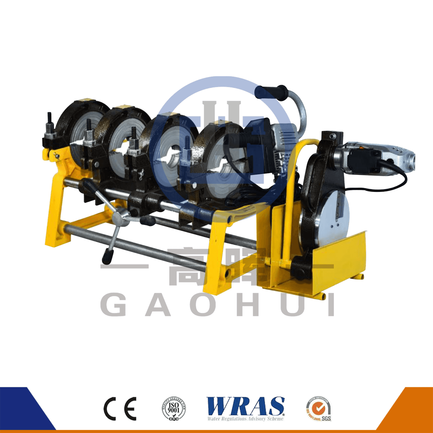 Rura HDPE Manualna plastikowa maszyna do spawania fuzji tyłka GF-160-4m/GF-200-4m