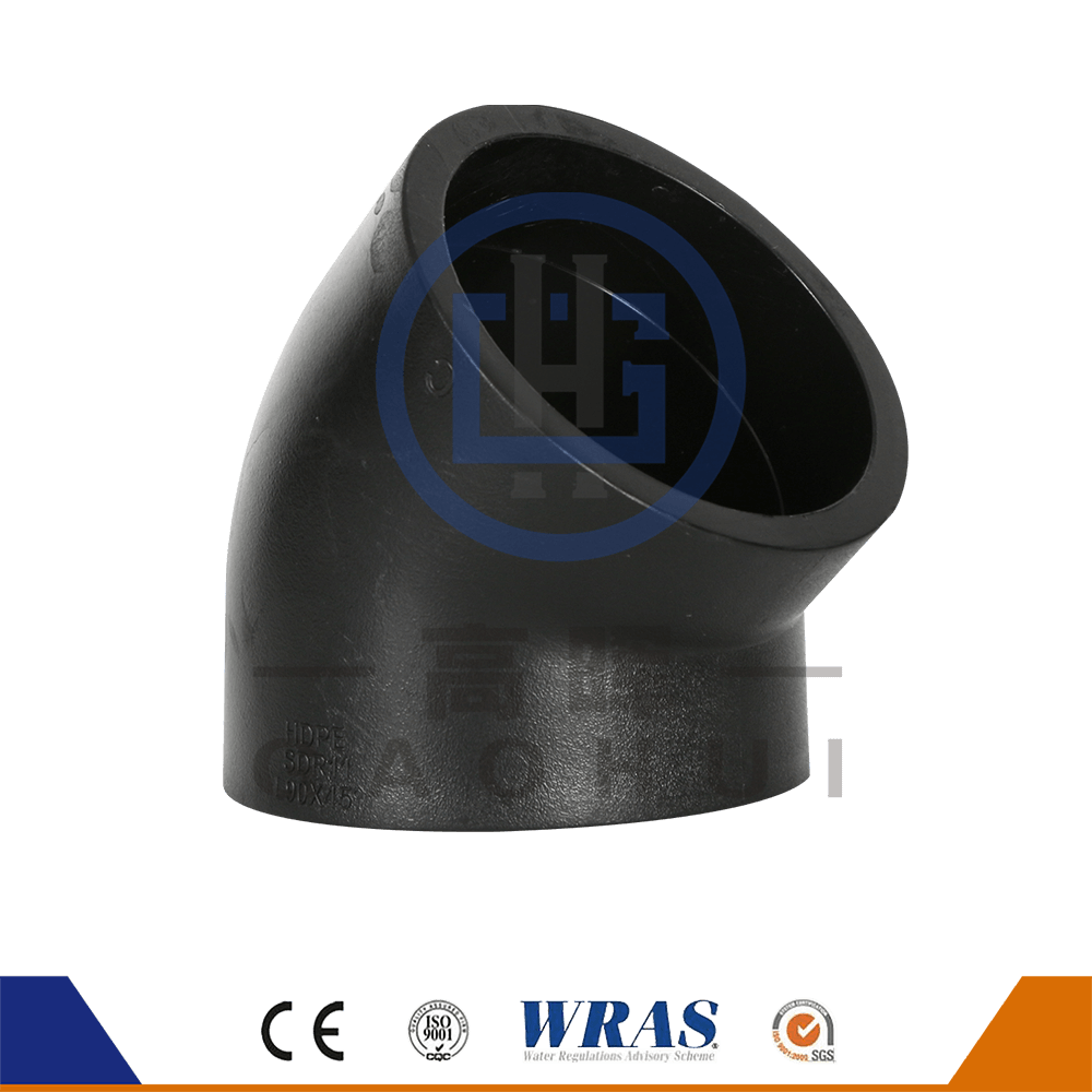 Fusion gniazda HDPE 45 ° łokieć