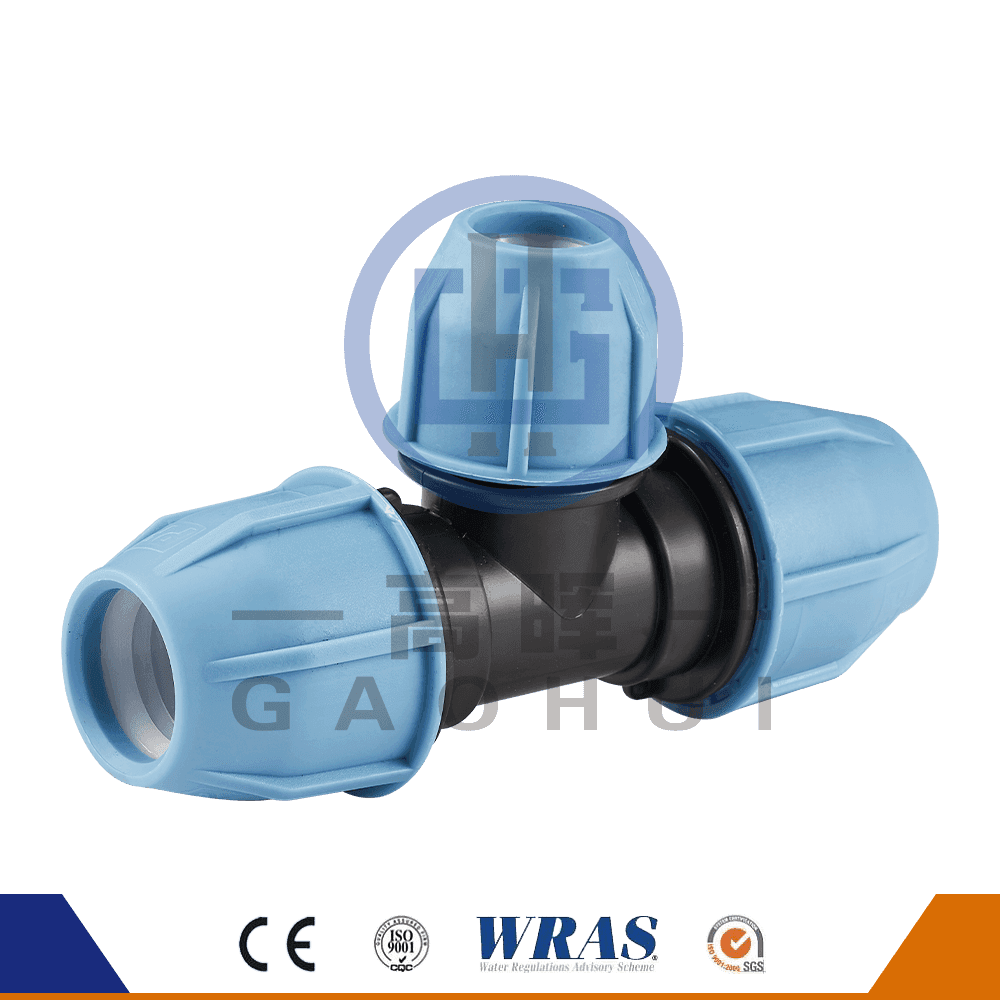 Okrągłe głowica PP Zmniejszenie TEE P-023